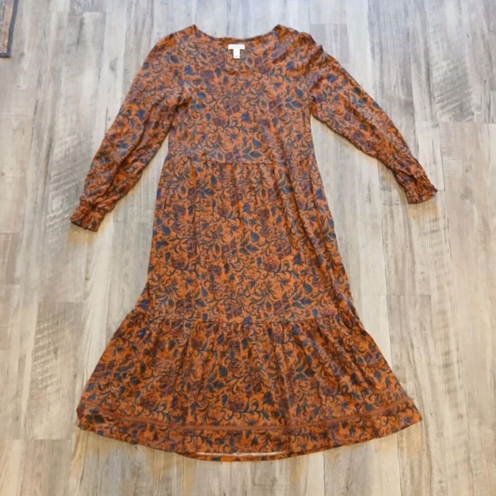 Canyon Retreat Women's Maxi Dress Meduim Tall Orange Fall Colors